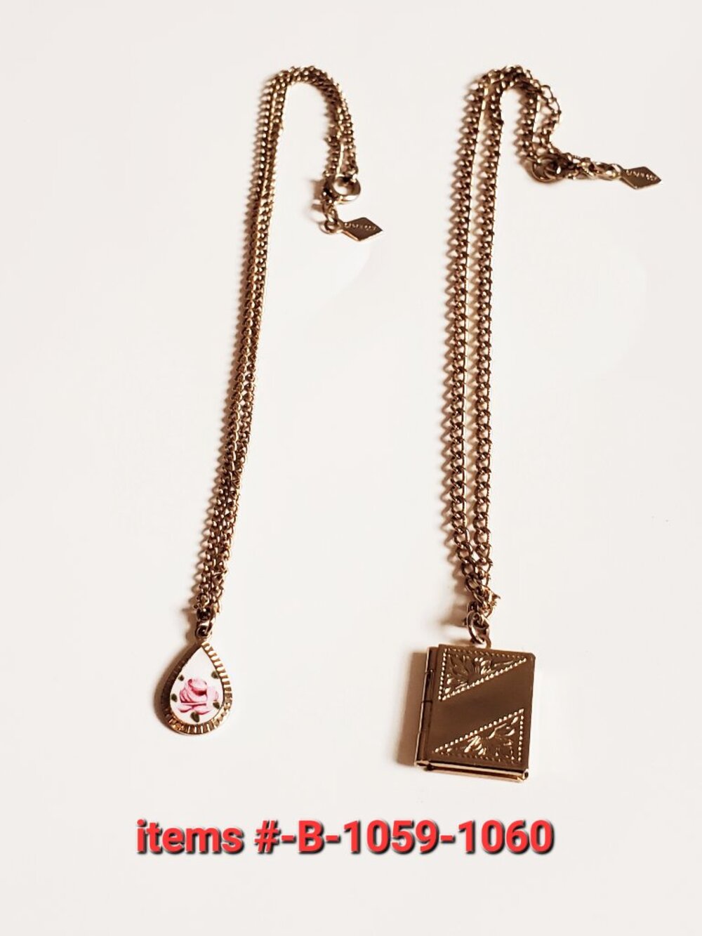 2 Gold Chain Necklaces By Sarah Cov, items # B-1059-160., wt . 13 grams.